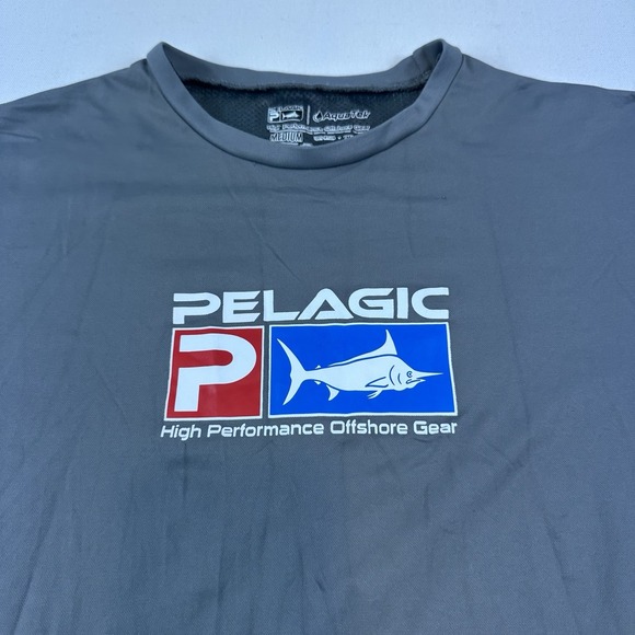 Pelagic AquaTek High Performance Off Shore‎ Gear Sweat Shirt Mens Medium Gray - Picture 1 of 9
